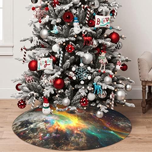 חצאית עץ חג המולד 48 - מחצלת עץ עץ חג המולד של יקום