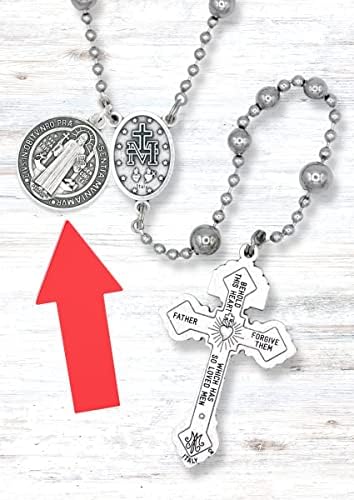 Caritas et fide חבילה בתפזורת של 3 - מדליות עגולות בסנט בנדיקטור הגנה עוצמתית קתולית מפני רוע ומתגבר