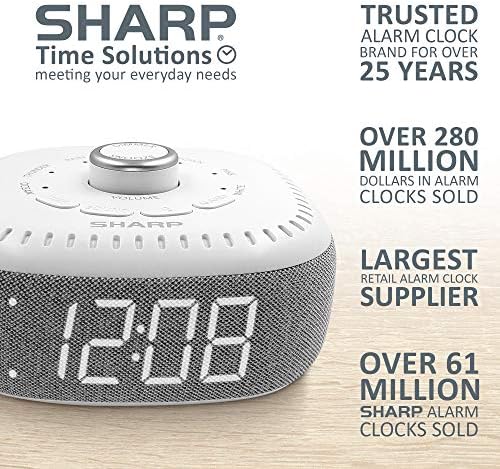 שעון מעורר מכונת סאונד חד עם רמקול בלוטות' , 6 פסקולי שינה באיכות גבוהה - מכונת רעש לבן לתינוק,