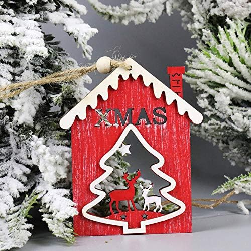 מתנת אפיית חג המולד חג המולד מלאכת עץ קישוטים לחג המולד קישוטי סנטה קישוטים מתנות צורות קישוט תלוי זר