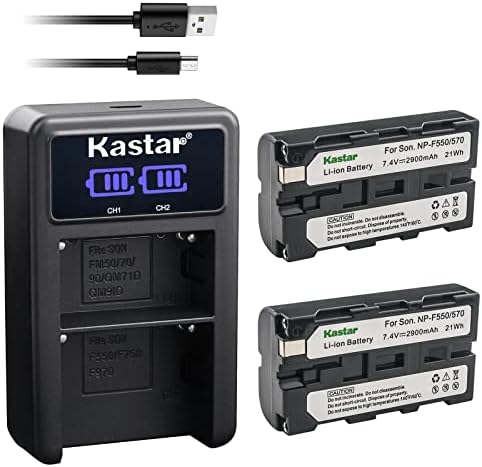 Kastar 1-Pack NP-F570 Battery and LED2 USB Charger Compatible with CCD-TRV41 CCD-TRV43 CCD-TRV45 CCD-TRV46