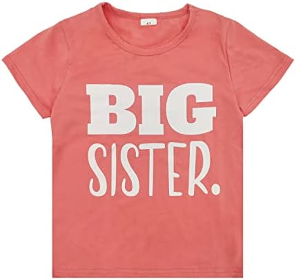 אחות גדולה אחות קטנה חולצות גוף גוף בנות תינוקות תואמות תלבושות אחים מתנות פעוטות סט פעוטות
