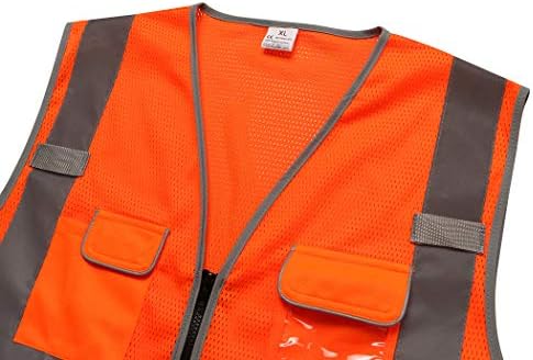 Lohaswork אפוד בטיחות רשת רפלקטיבית - נראות גבוהה מרובי כיסים לבגדי עבודה נושמים, תקן ANSI/ISEA