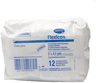 Flexicon Orts832 גליל גזה, סטרילי, 3 x 4.1 yd, לבן