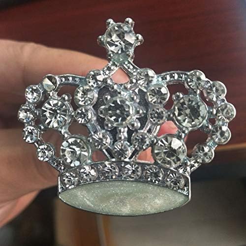 שם המותג Qinwuwu Rhinestone Crown Crown תיבות תכשיטים דקורטיביים מטפלים בסגסוגת אבץ יצירת