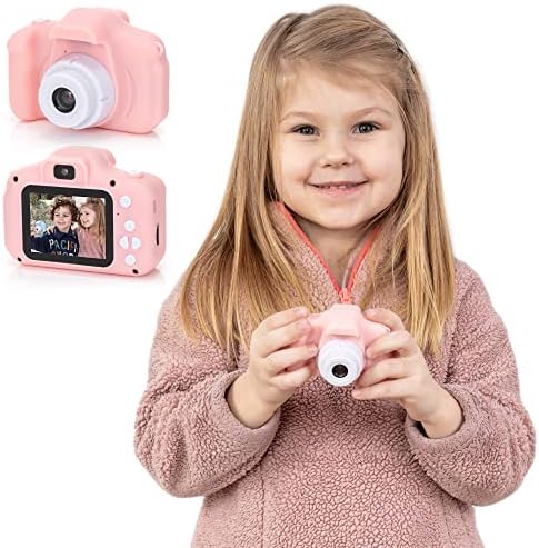 מצלמת ילדים לילדות משדרגת 40 מגה פיקסל, מצלמת מתנת יום הולדת לחג המולד לילדים בגילאי 3-9, 1080 מגה