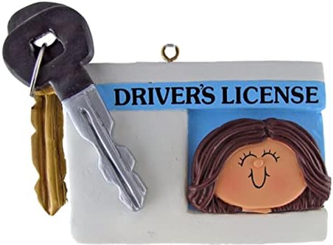 קישוט נהג חדש לקישוט רישיון נהיגה מותאם אישית 2022 מתנת נהג נוער חדשה, רישיון נהיגה קישוטי חג מולד