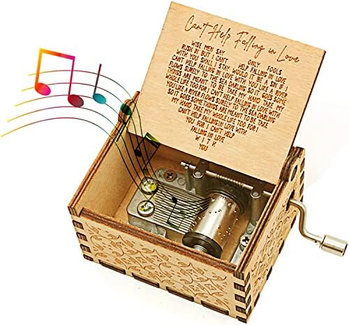 יוטנג לא יכול שלא להתאהב בארגז מוזיקת ​​עץ, קופסאות קופסאות מוזיקליות חרקות עתיקות לאהבה אחת