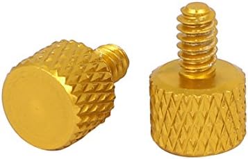 ברגים & מחברים כרטיס שטוח ראש מחורץ אגודל ברגים זהב טון אגוז & בורג סטי 6 -32 4 יחידות