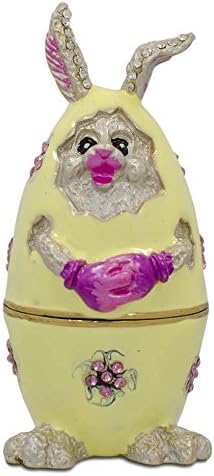 ארנב של Bestpysanky בתצלום קופסת תכשיט מתכת של ביצת פסחא