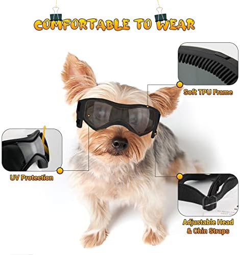 משקפי כלבים של פטלסו גזע קטן, הגנת UV משקפי שמש כלבים בינוניים משקפי כלבים לכלב בינוני רכיבה על רכיבה