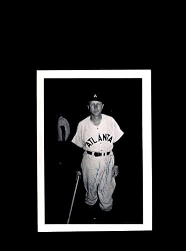 דיקסי ווקר JSA COA חתום וינטג '4x5 משנת 1950 פיצוחים באטלנטה תמונה מקורית - תמונות MLB עם חתימה
