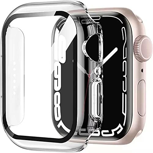 מארז Hankn 2 Pack Clear 40 ממ תואם לסדרת Apple Watch 6 5 4 SE 40 ממ מארז מגן מסך זכוכית מזג, כיסוי מלא מחשב