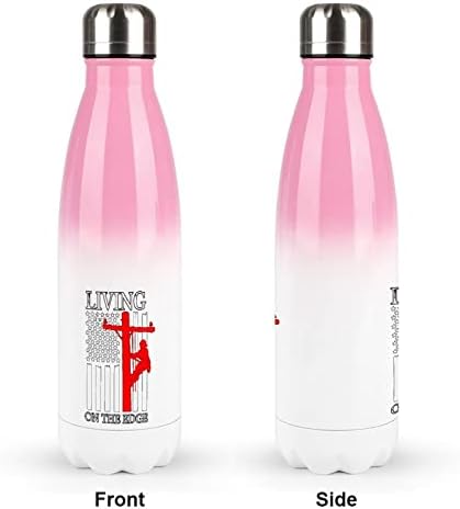 חי על קו הקצה 17oz בקבוק מים ספורט נירוסטה ואקום מבודד צורת קולה בקבוק ספורט לשימוש חוזר