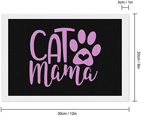 Cat Paw Mama ערכות ציור יהלום ערכות 5D DIY מקדחה מלאה של ריינסטון אמנויות עיצוב קיר למבוגרים 8 x12