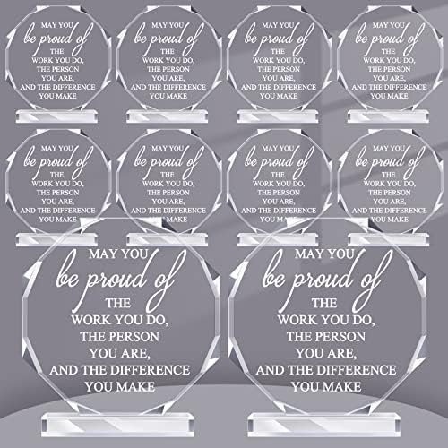 10 יחידות הערכה פרסים עבור עמית לעבודה אקריליק תודה לך גביע עשוי אתה להיות גאה של העבודה שאתה עושה
