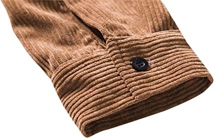 ארוך שרוול קורדרוי חולצות מוצק צבע כפתור למטה מצולעים סתיו חולצות קל משקל מזדמן חם שאקט מעיל