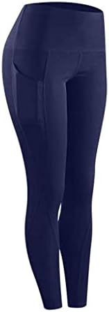 מכנסי יוגה של Usecee נשים במותניים גבוהות מכנסי רגל רחבים אימון אימון מפעיל מכנסי טרניעה נוחים מזדמנים עם כיסים