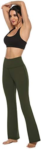 מכנסי יוגה מגוונים לנשים של Afitne עם כיסים, אימון מותניים גבוהים מכנסי יוגה מבטלים בקרת בטן 4 מכנסי