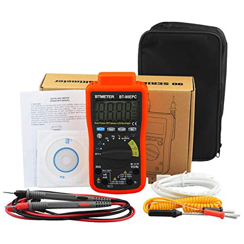 BTMETER BT-90EPC רישום נתונים AC/DC Multimeter דיגיטלי + BT-605A בדיקת מהדק זרם