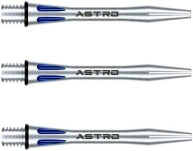 Winmau Astro Aluminum Blue Blue Stors Stals - 1 סט לחבילה