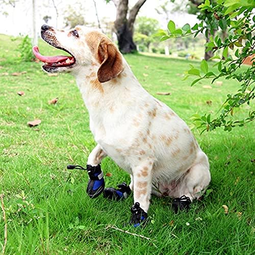 נעלי כלבים של TOOPONE 4 יחידות שרוך שרוך נעלי כלב אטומות למים נעלי כלב ללא החלקה ארבע עונות נעלי חיות