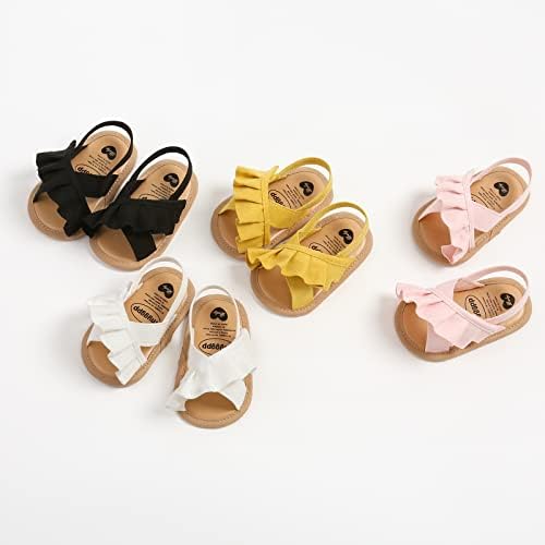 Sofmuo בנות תינוקות פרחוניות סנדלי בוהן סגורים ללא החלקה גומי פעוט פעוטות פעוט נעלי הליכה בקיץ