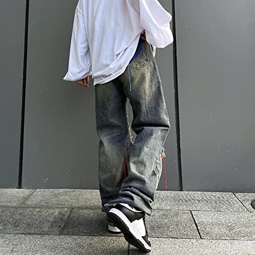 ילד זכר מזדמן אופנה בתוספת גודל רופף ג ' ינס רחוב רחב רגל מכנסיים מכנסיים מתנת ילד