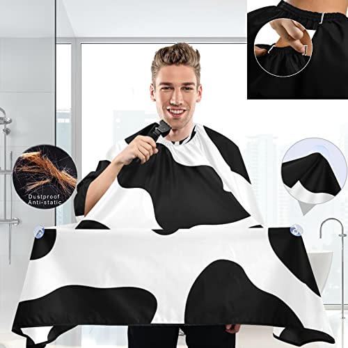 Visesunny Barber Cape Cow פוליאסטר שיער חיתוך סלון כף קייפ סינר אנטי-סטטי תספורת סטטי עמיד במים גילוח זקן גילוח