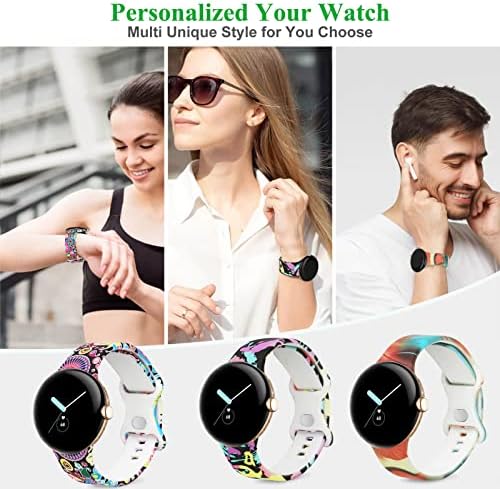 להקות Honecumi החלפת Google Pixel SmartWatch להקות נשים נשים, רצועות סיליקון רכות סיליקון אטום כף היד רצועות ספורט