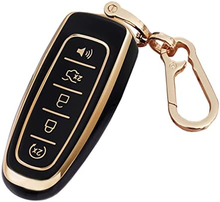 קיקסיוביה עבור פורד מפתח פוב כיסוי ללא מפתח מרחוק חכם מפתח פוב מעטפת עם מחזיק מפתחות מתאים לפורד סי-מקס