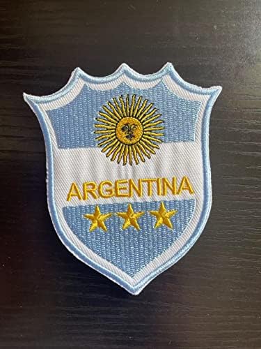אלופת העולם בארגנטינה דגל שלוש כוכבים דגל כדורגל כדורגל ספורט ברזל על תג טלאי אפליקציות