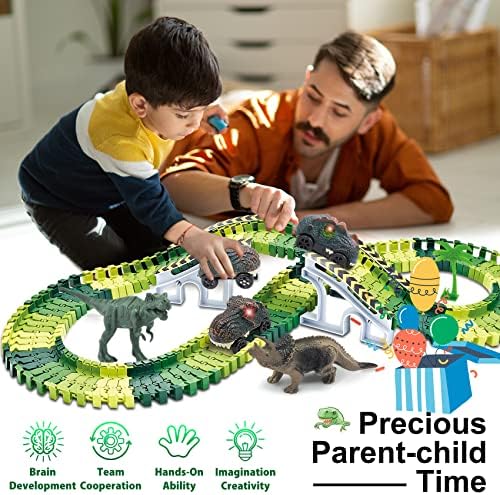 צעצועים לילדים צעצועי דינוזאור צעצועים: צעצועי דינוזאור צעצועי מירוץ סט מסלול מירוץ 160 יחידים