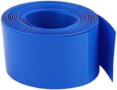 חדש LON0167 30 ממ שטוח רוחב מוצג באורך 2.1M אורך יעילות אמינה PVC חום צינור צינור כחול עבור 18650 חבילת