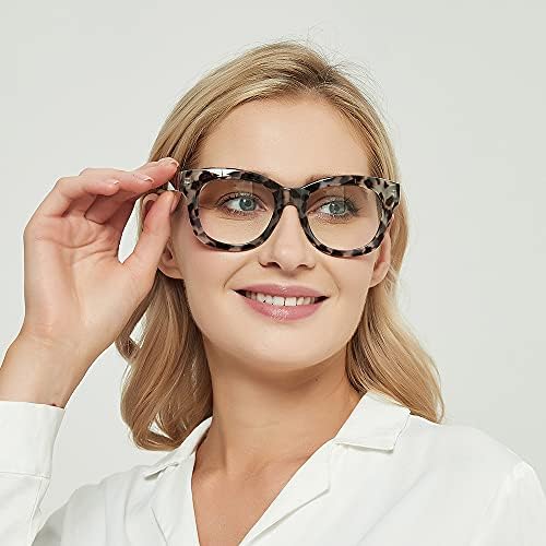 JISOO משקפי קריאה גדולות לגברים נשים, קוראי מעצבים מסוגננים נשים עם מסגרת גדולה