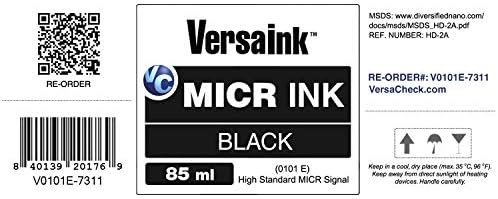 Versaink-Nano שחור מיקר דיו -85 מל-דיו מגנטי למדפסות בדיקה ודיו-א-אחד של דיו-אות מיקר מיקר סטנדרטי גבוה, V0101E-7311