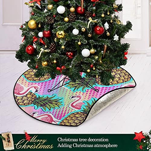 קיץ אננס פלמינגו עץ חג המולד מחצלת עץ אטום למים שטיח מחצלת מגש מתחת לאביזר עץ חג המולד למגן לרצפת