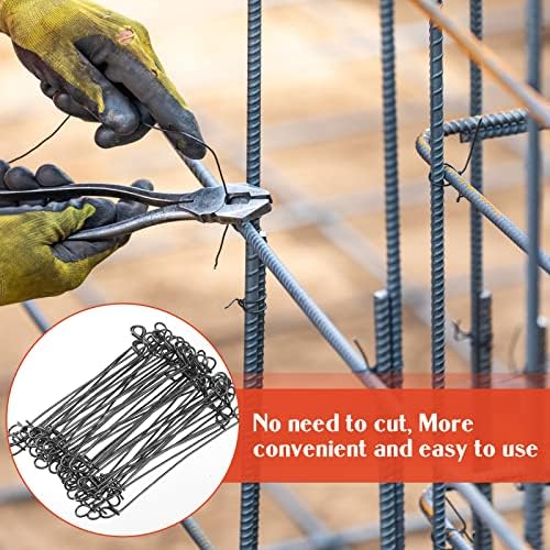 1000 חתיכות 6 אינץ 'לולאה כפולה מוטות חוט קשרים 16 קשרי לולאת חוט מד עבור גדר אבטחת פלדת בטון