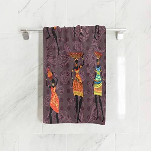 אלזה נשים אפריקאיות מגבת יד יוגה כושר כותנה כותנה מגבות ספא ​​מגבות סופגות רב תכליתי למטבח אמבטיה