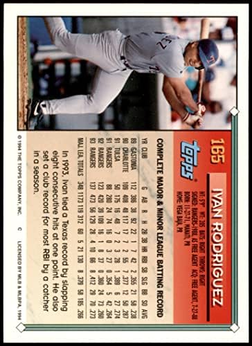1994 Topps 165 Ivan Rodriguez Texas Rangers NM/MT Rangers