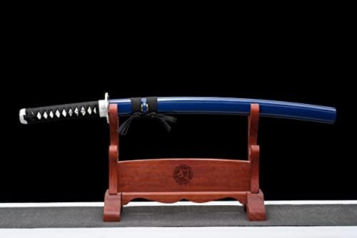 חרב ג'יהפן - קטאנה קצרה, חרב וואקיזאשי יפנית בעבודת יד 1045 פלדת פחמן מלאה טאנג -31in