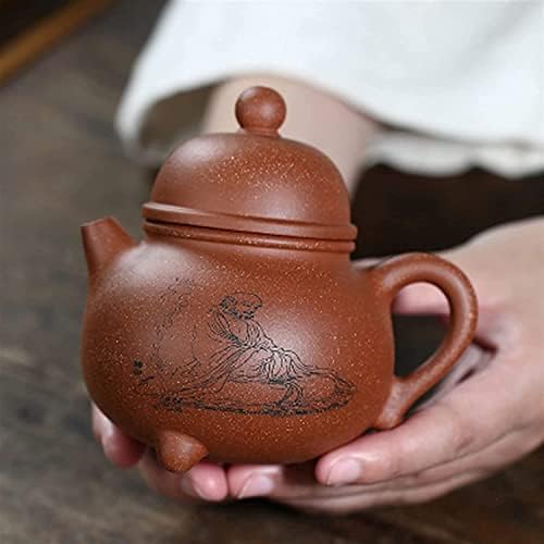 קומקום קומקום קומקום קומקום 240 סמק קומקום חול סגול סיר תה בעבודת יד 9 חור מים קומקום תה.