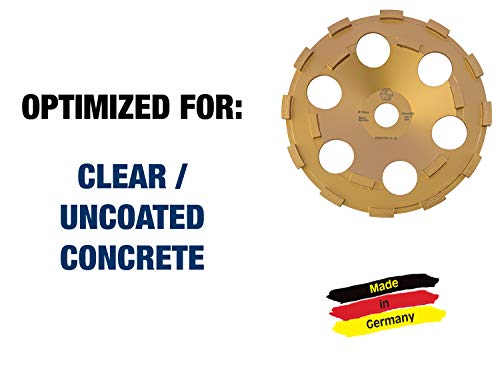 C.S. Unitec 7 גלגל שחיקת בטון מובחר לבטון ללא ציפוי - גלגל השחיקה של כוס יהלום בשורה כפולה לבטון, מלט, גרניט,