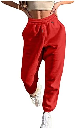 Gumipy נשים ג'וג'רס קל משקל גבוה המותניים המותניים מכנסיים זיעה מכנסיים אימון רחבים מכנסי טרקלין