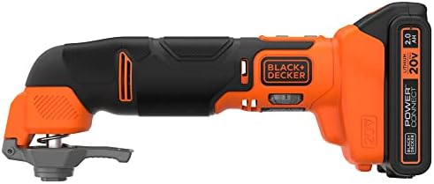 Black+Decker 20V Max Multi Tool, ערכת כלים מתנדנדים, 6 הילוכים, שינוי להב מהיר לצרכים רב-כלי, אלחוטי