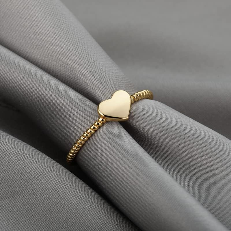 מינימליזם טבעת לב החבר הכי טוב זהב צבע לב בצורת טבעות נישואין לתכשיטי אישה - ג 'יי-זי-1038 גרם-פי-ג'