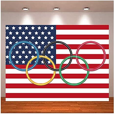 בינלאומי אולימפי טבעות צילום רקע דגל אולימפי ספורט תמונה תפאורות מדינות עבור בכיתה גן גרנד פתיחת