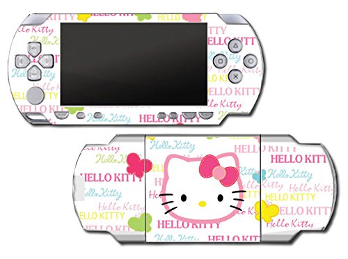 הלו קיטי קשת פרפרים ורודים פרפרים פנים חמוד משחק וידאו משחק ויניל מדבקות עור מדבקות לעור עבור Sony PSP