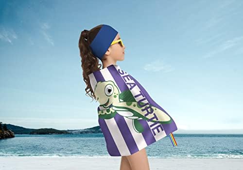 ילדים גדולים מדי מגבת בחוף יבש 30x60 בנות צב חול חוף חוף מגבת חוף מגבת חוף לבושה גדולה