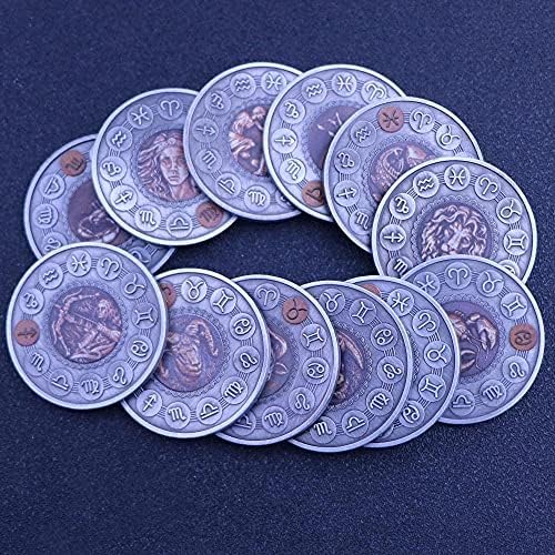 Ada Cryptocurrency Copy Coin 12 קבוצת הכוכבים סט שמש לאב אהבה מטבע מטבע זיכרון מועדף מטבע כסף